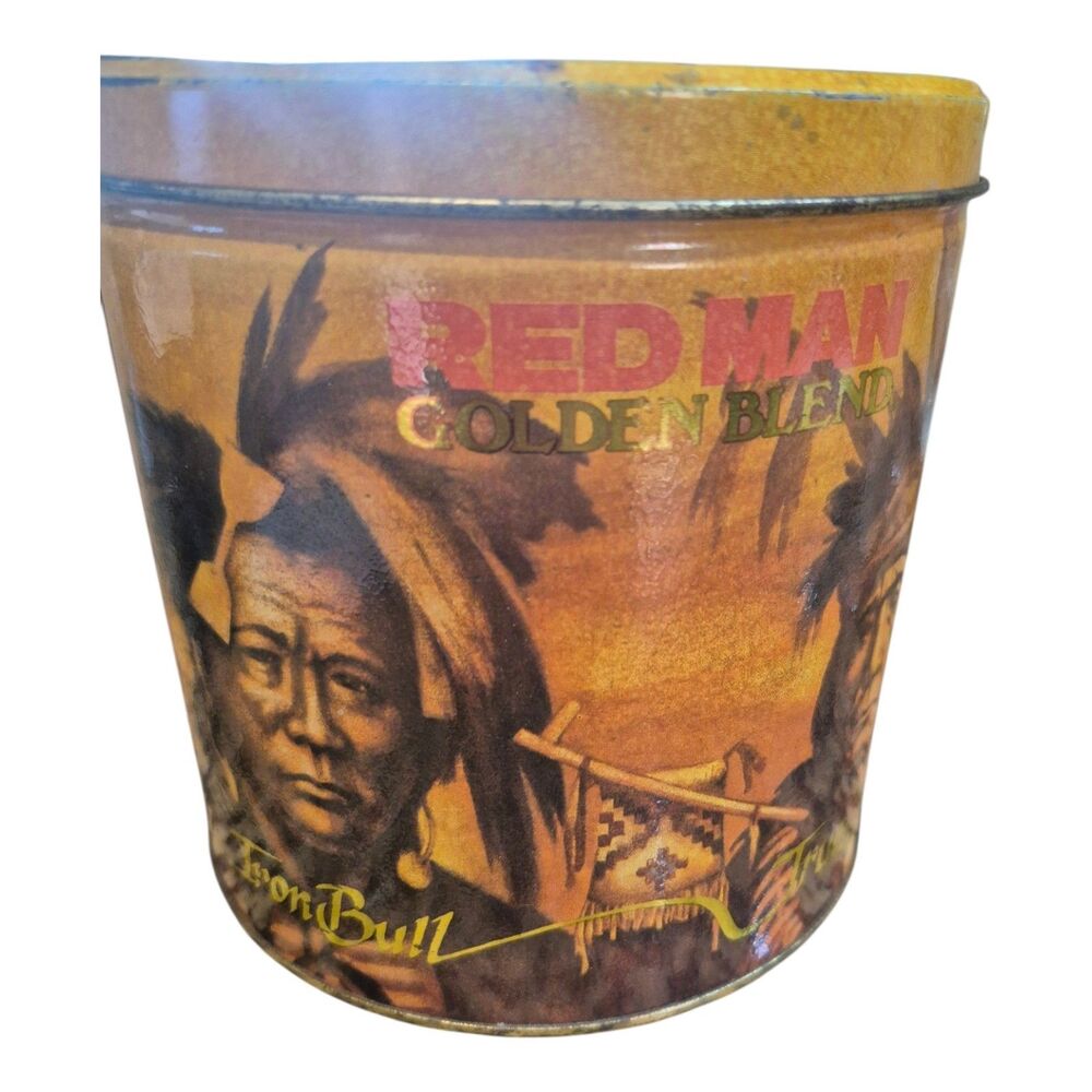 Vtg. 1988 Red Man Golden Blend Limited Edition Chewing Tobacco Tin